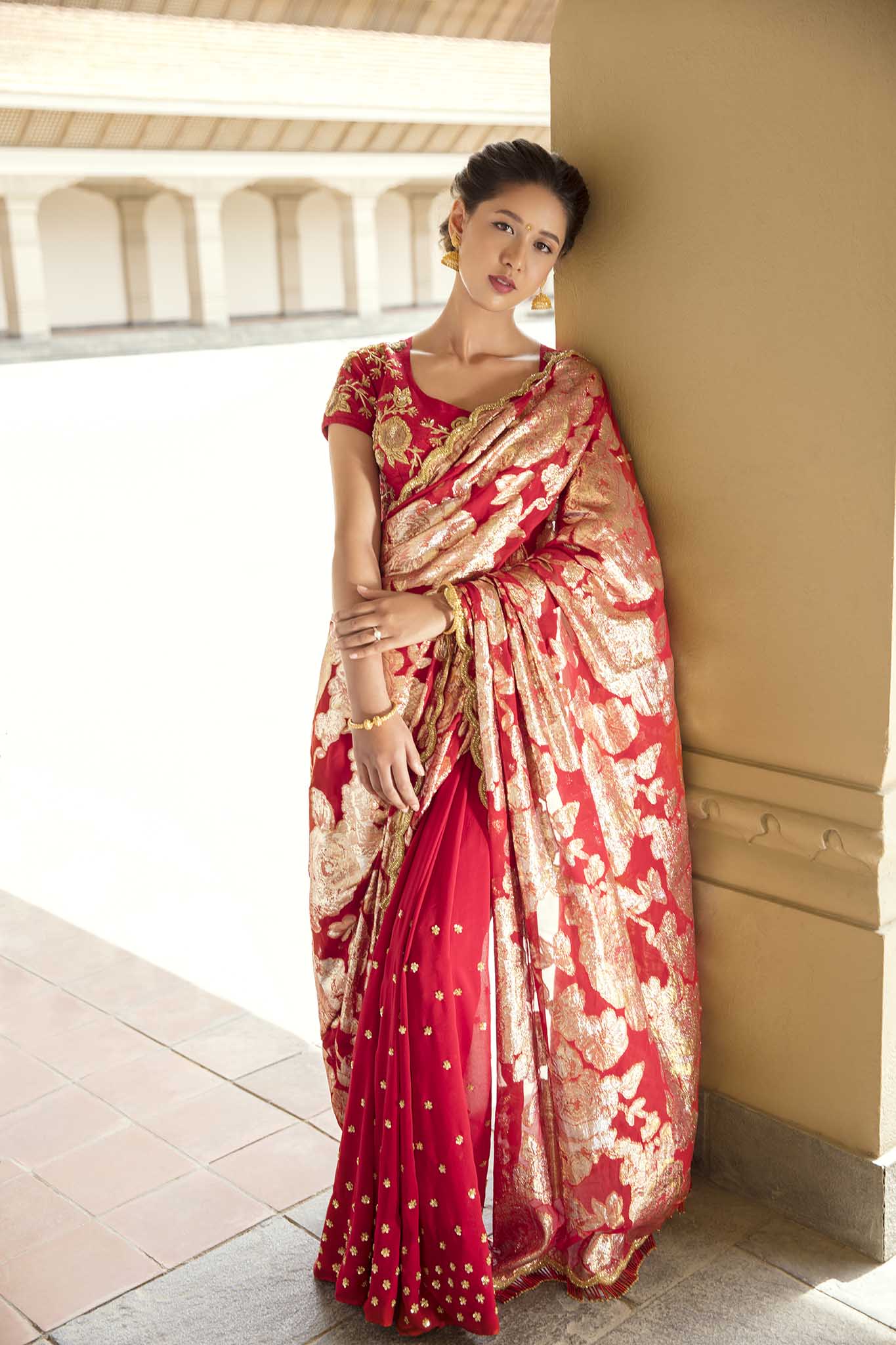 Alluring Red Bridal Saree